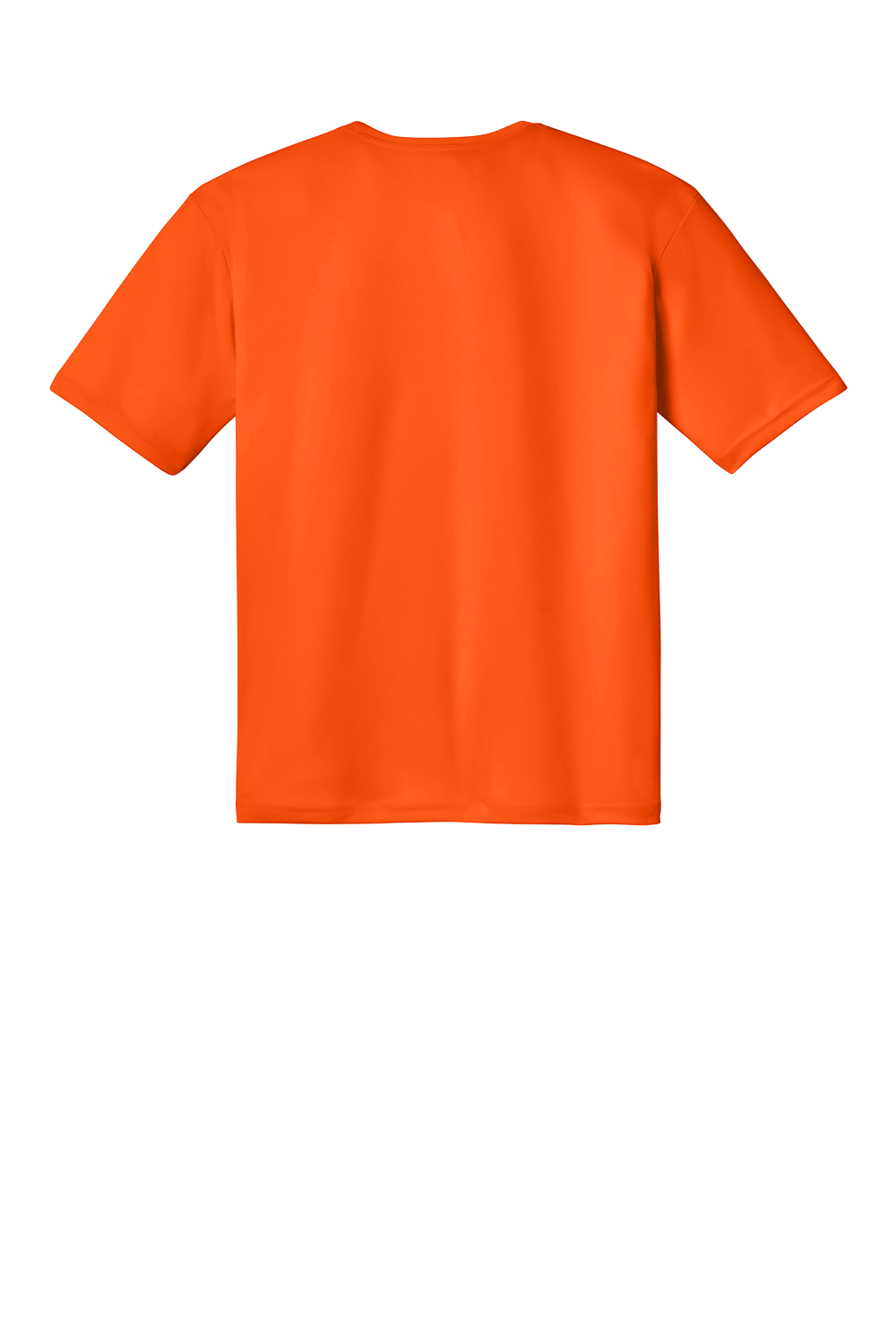 A4 N3402 Sprint Moisture Wicking Performance Tee Safety Orange back view for custom printing