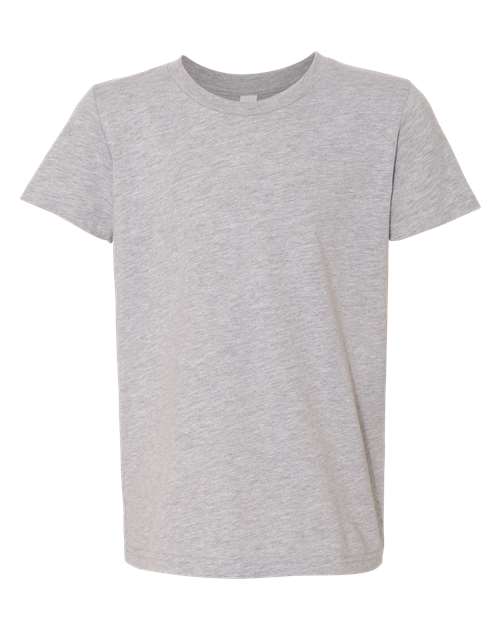 Youth CVC Jersey Tee Athletic Heather front view for custom printing
