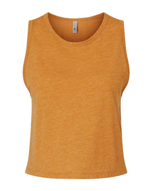 Women's Festival Crop Tank Antique Gold front view for custom printing