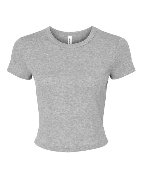 Women's Micro Rib Baby Tee Athletic Heather front view for custom printing