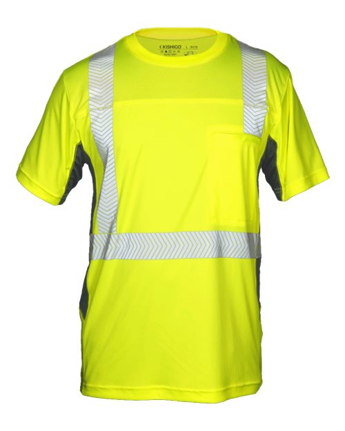 Unisex Premium Black Series Cool Touch Class 2 T-Shirt Lime front view for custom printing