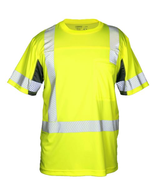 Unisex Premium Black Series Cool Touch Class 3 T-Shirt Lime front view for custom printing