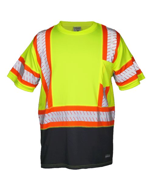 Unisex DOT Class 3 T-Shirt Lime front view for custom printing
