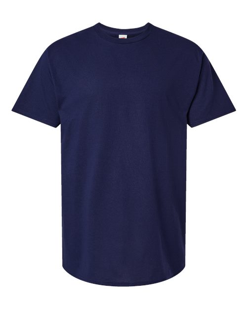 Essential-T Tall T-Shirt Athletic Navy front view for custom printing