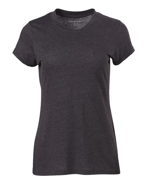 Women's Tri-Blend T-Shirt Charcoal Heather front view for custom printing