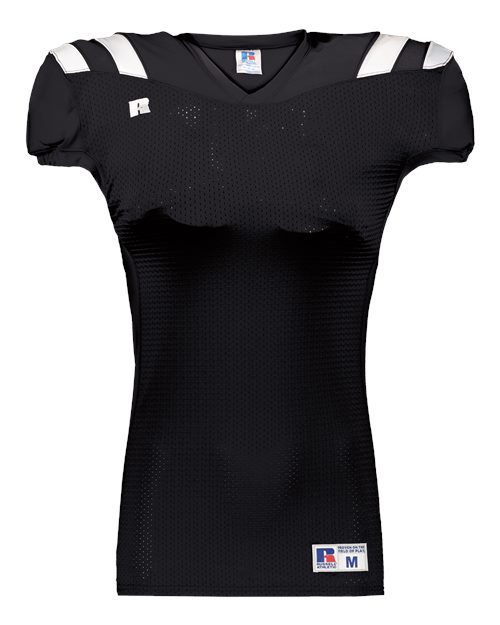 Unisex Canton Football Jersey Black/ White front view for custom printing