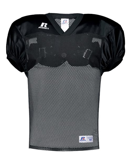 Youth Stock Practice Jersey Black front view for custom printing