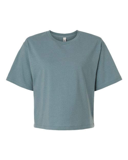 Women's Fine Jersey Boxy Tee Arctic front view for custom printing