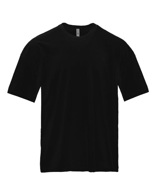 Heavyweight T-Shirt Black front view for custom printing