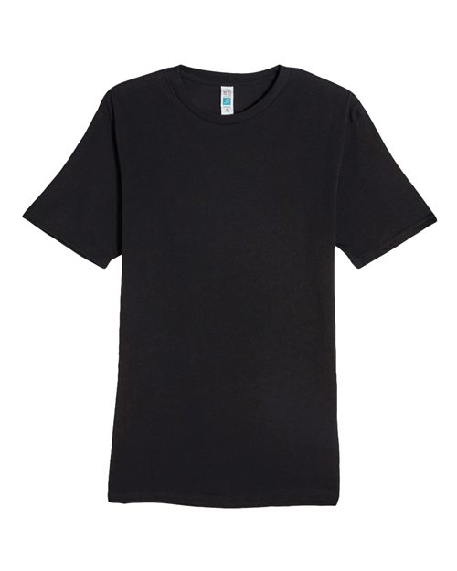 Deluxe T-Shirt Black front view for custom printing