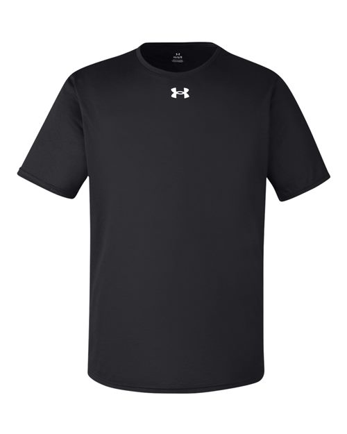 Men's Team Tech T-Shirt Black/ White front view for custom printing