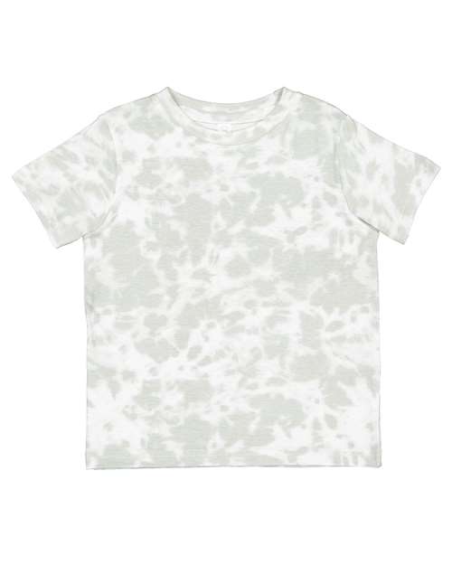 Toddler Fine Jersey Tee - Extended Colors Haze Tie Dye front view for custom printing