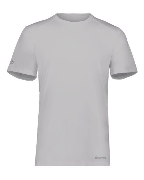 Men's Essential T-Shirt Athletic Grey front view for custom printing