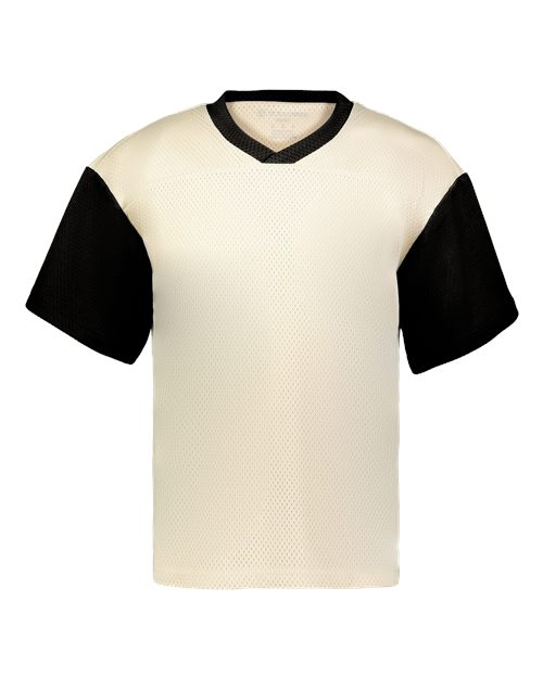 Unisex Prep Street Fan Jersey Alabaster/ Black front view for custom printing
