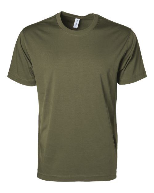 Unisex Lux Heavyweight T-Shirt Army front view for custom printing