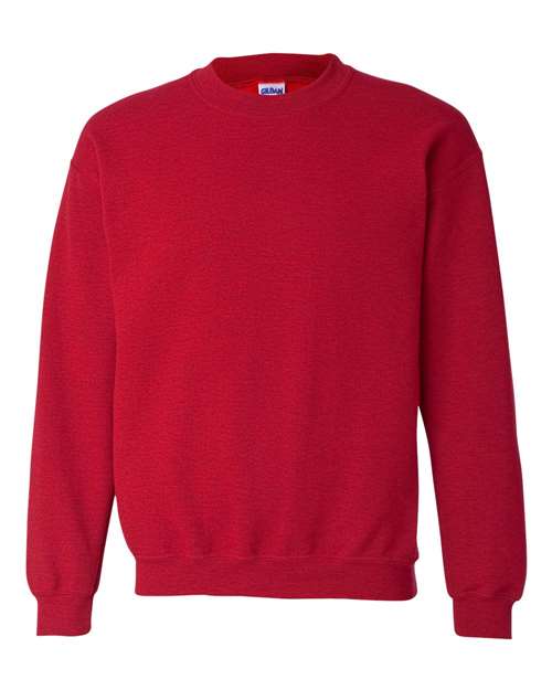Unisex Heavy Blend Crewneck Sweatshirt Antique Cherry Red front view for custom printing