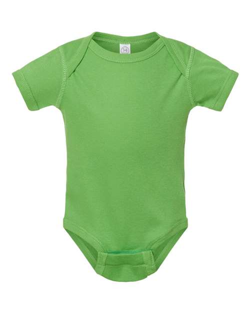 Infant Baby Rib Bodysuit Apple front view for custom printing