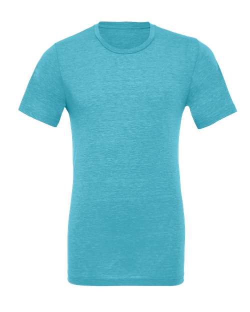 Triblend Tee Aqua Triblend front view for custom printing