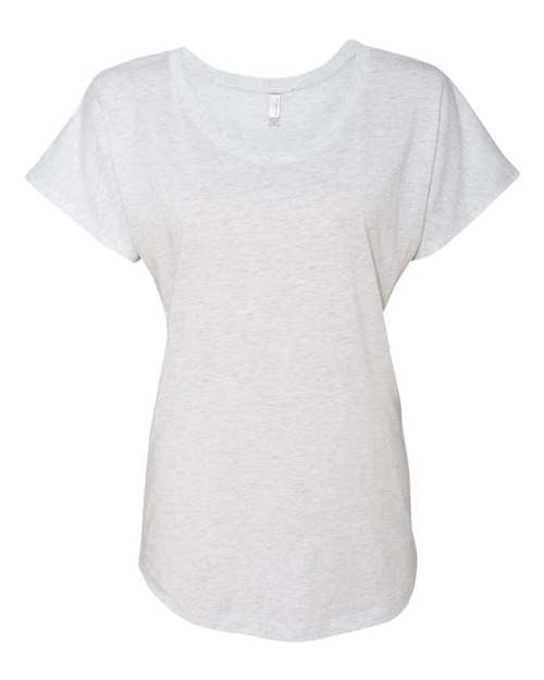Women’s Triblend Dolman T-Shirt Heather White front view for custom printing