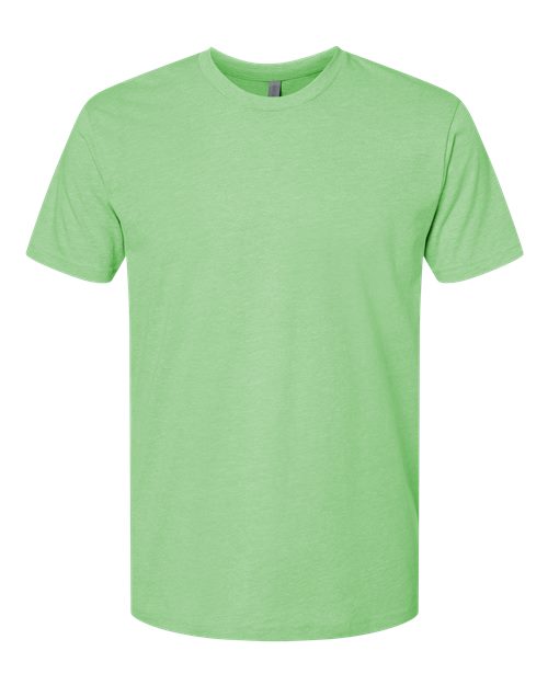 Unisex CVC T-Shirt Apple Green front view for custom printing