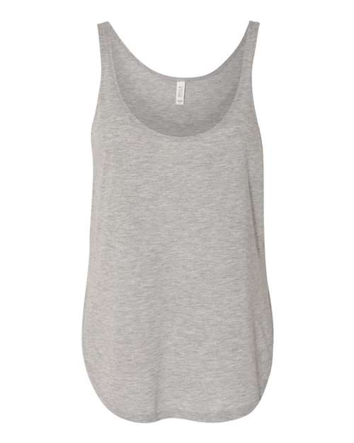 Women's Flowy Tank with Side Slit Athletic Heather front view for custom printing