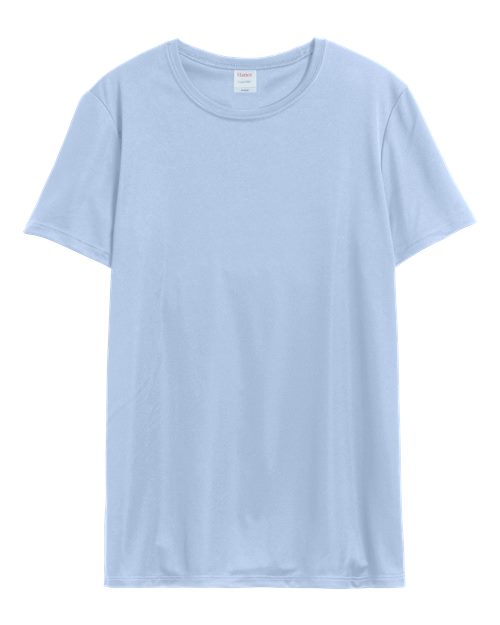 Women's Cool DRI Performance T-Shirt Light Blue front view for custom printing