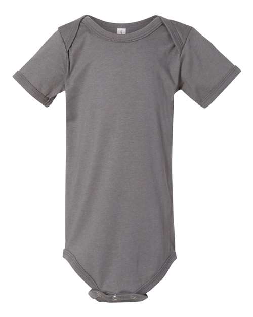 Infant Jersey One Piece Asphalt front view for custom printing