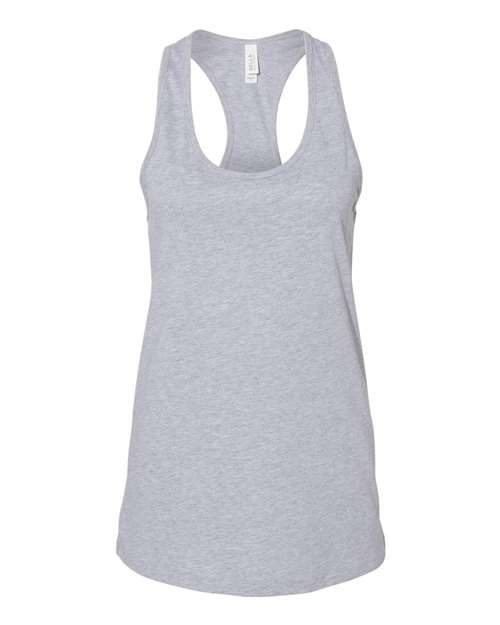Women's Jersey Racerback Tank Athletic Heather front view for custom printing