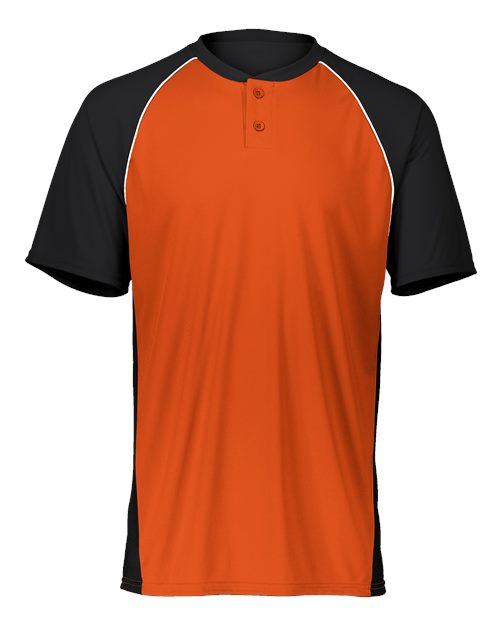 Men's Limit Jersey Black/ Orange/ White front view for custom printing