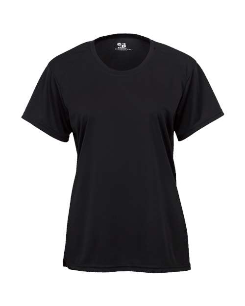 Girls' T-Shirt Black front view for custom printing