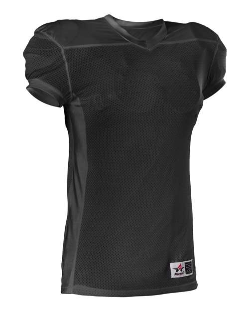 Men's Football Jersey Black front view for custom printing