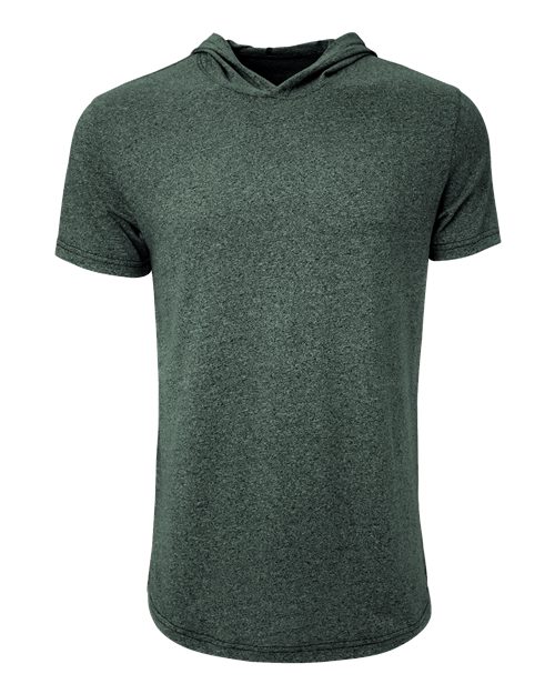 Unisex Mock Twist Hoodie T-Shirt Forest Green front view for custom printing