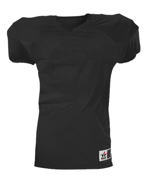 Youth Pro Game Football Jersey Black front view for custom printing