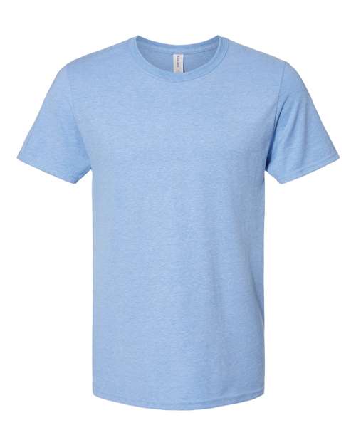 Premium Blend Ring-Spun T-Shirt Carolina Heather front view for custom printing