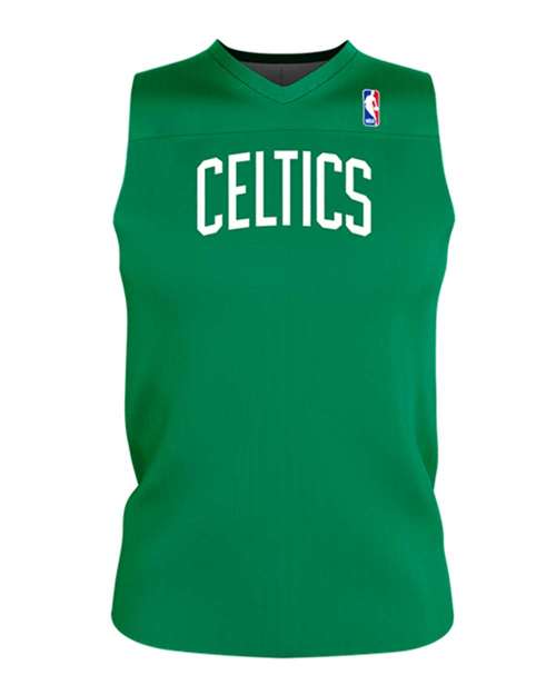 Youth NBA Logo'd Reversible Game Jersey Boston Celtics front view for custom printing