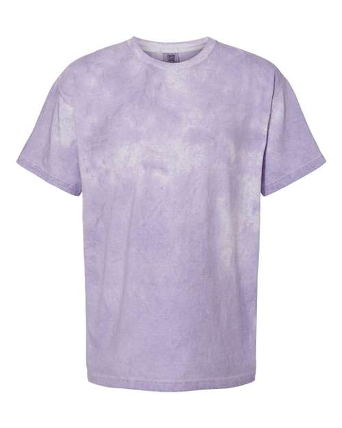 Unisex Colorblast Heavyweight T-Shirt Amethyst front view for custom printing