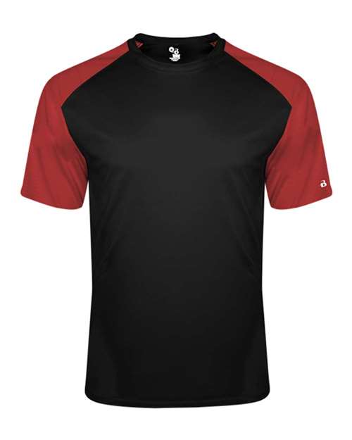 Youth Breakout T-Shirt Black/ Red front view for custom printing
