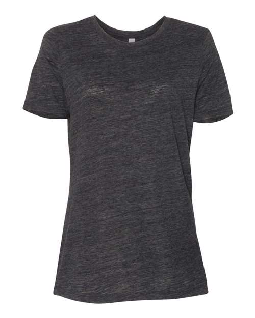 Women’s Relaxed Fit Vintage Slub Tee Charcoal Black Slub front view for custom printing