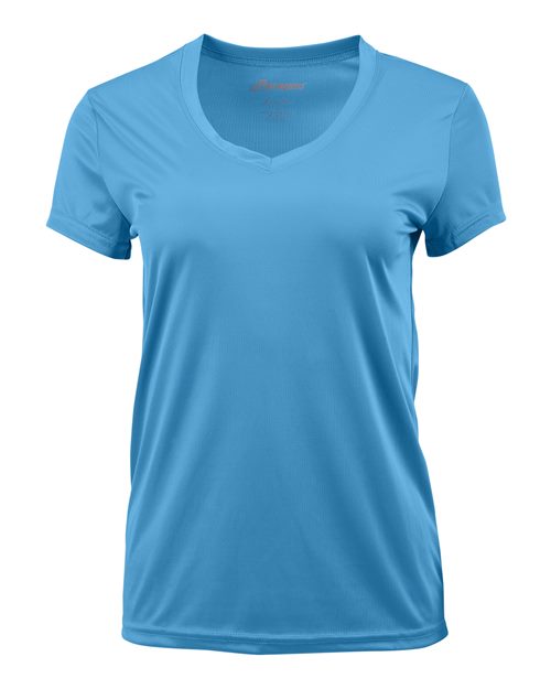 Women's Vera V-Neck T-Shirt Bimini Blue front view for custom printing