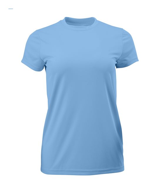 Women's Islander Performance T-Shirt Bimini Blue front view for custom printing