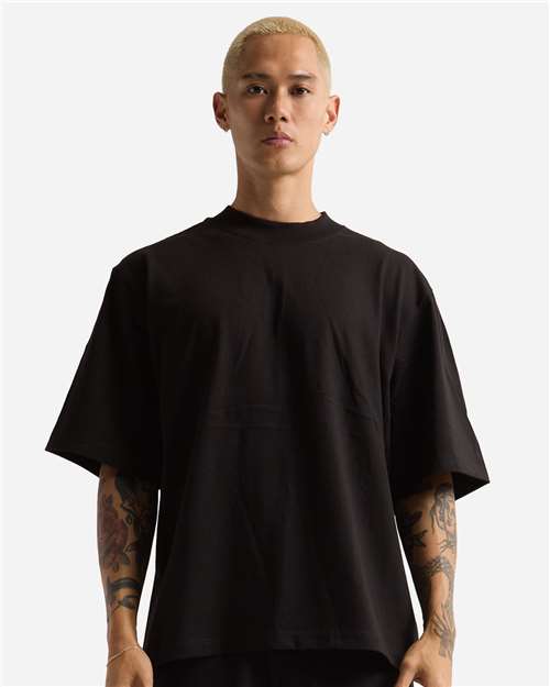 Unisex Max Heavyweight Oversized T-Shirt Black front view for custom printing