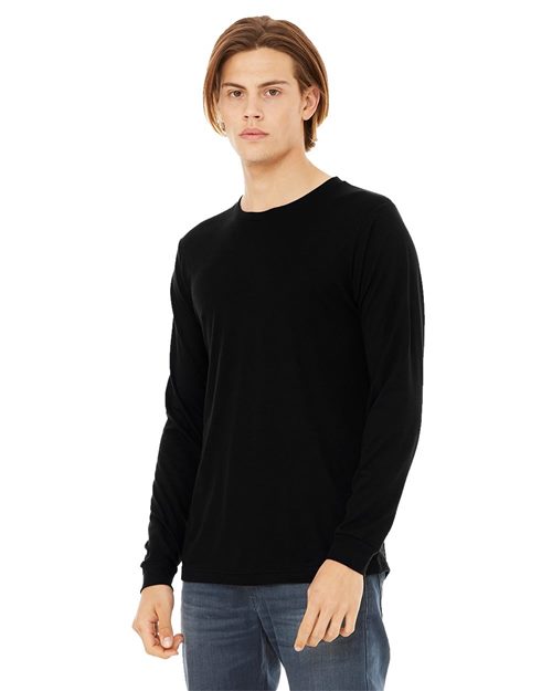 BC3501 Bella Canvas Unisex Jersey Long Sleeve Tee studio detail 1 for custom printing
