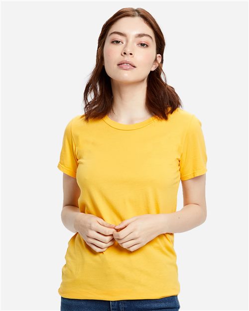 Women's Cotton T-Shirt Asphalt front view for custom printing