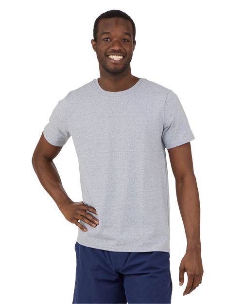 Men's Recrafted Recycled T-Shirt Aluminum front view for custom printing