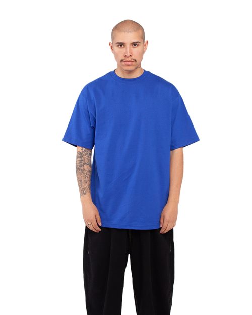 Unisex Tall Max Heavyweight T-Shirt Black front view for custom printing