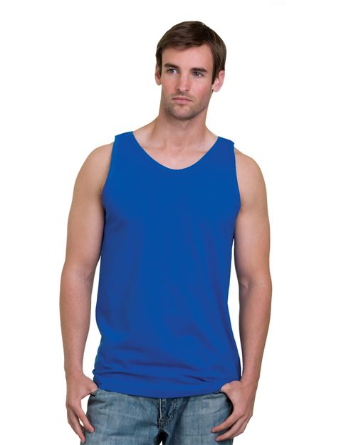 Men's USA-Made Tank Top Ash front view for custom printing