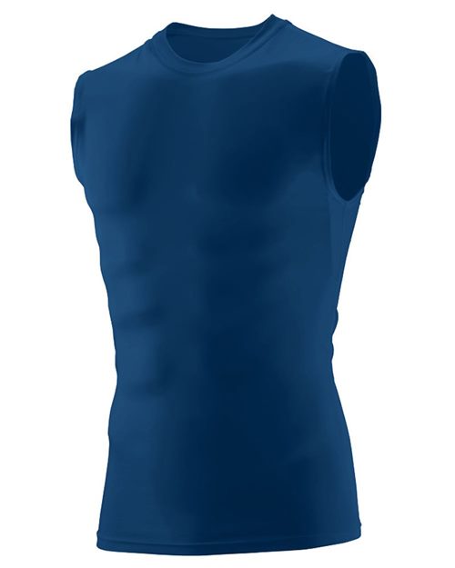 Unisex Hyperform Sleeveless Compression Shirt Black front view for custom printing