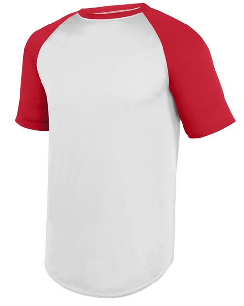 Unisex Wicking Short Sleeve Baseball Jersey Gold/ Black front view for custom printing