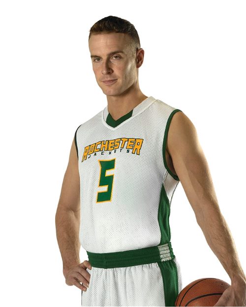 Youth Single Ply Reversible Jersey Black/ Gold front view for custom printing