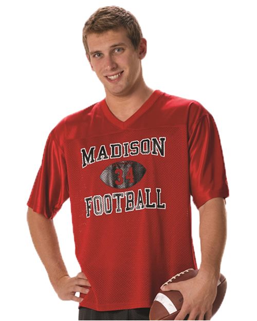 Men's Fanwear Football Jersey Forest front view for custom printing